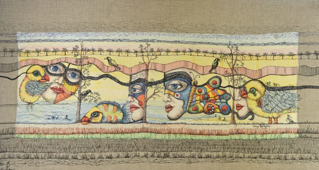 10 A Tapestry of the Fleurieu 122x65cm Embroidery Cheryl Bridgart