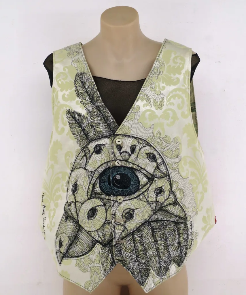 13 How Many Birds Waistcoat Cheryl Bridgart