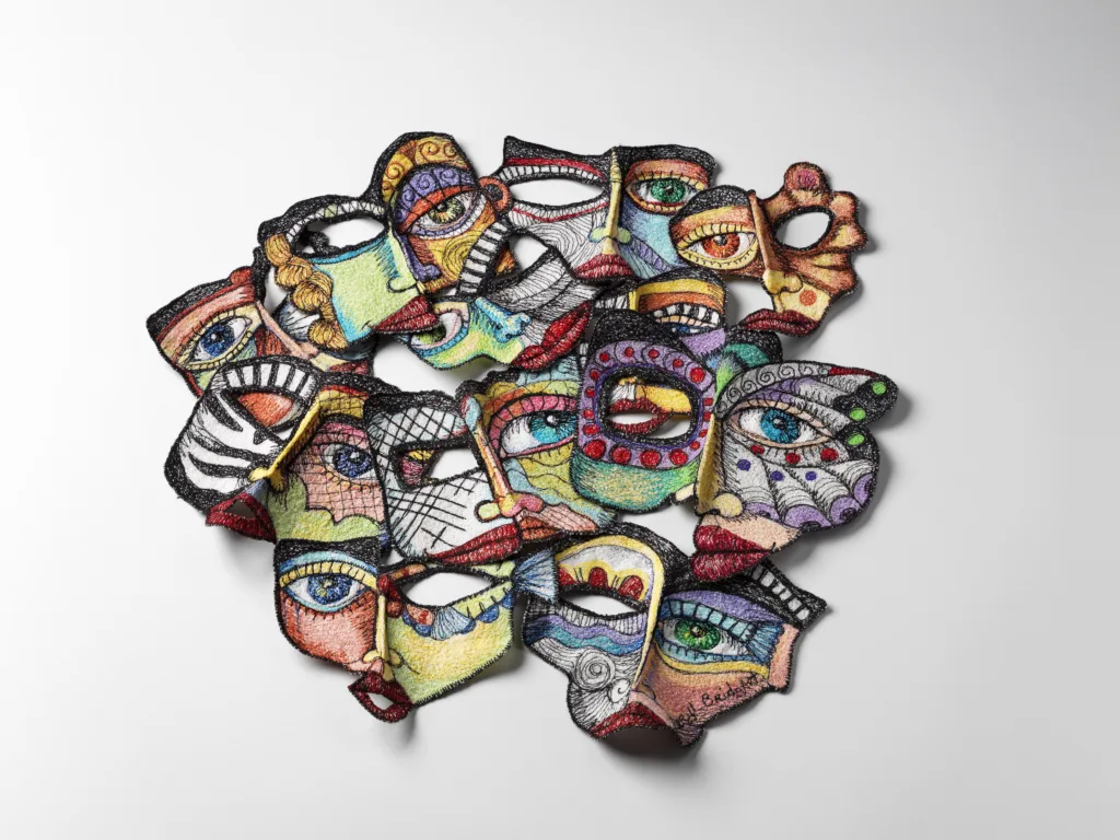 13 Live Loud 37x38cm Embroidery by Cheryl Bridgart photo Grant Hancock jpg