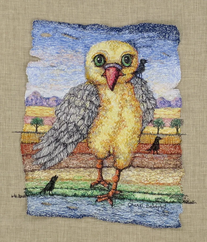 16 Stepping Out 71x51c Embroidery Cheryl Bridgart copy