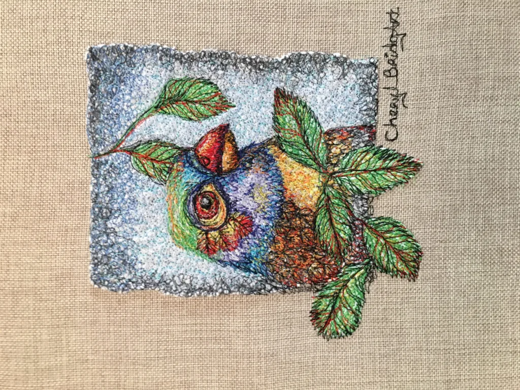 19 Flight of Fancy 41x31cm Embroidery Cheryl BridgartJPG