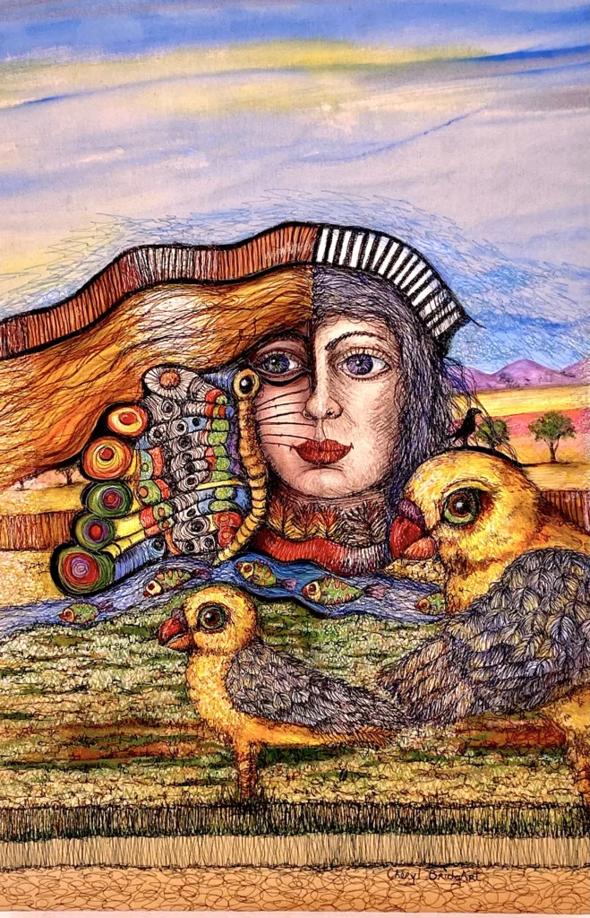 2 Cheryl Spirit of Togetherness 92x62cm Embroidery Cheryl Bridgart