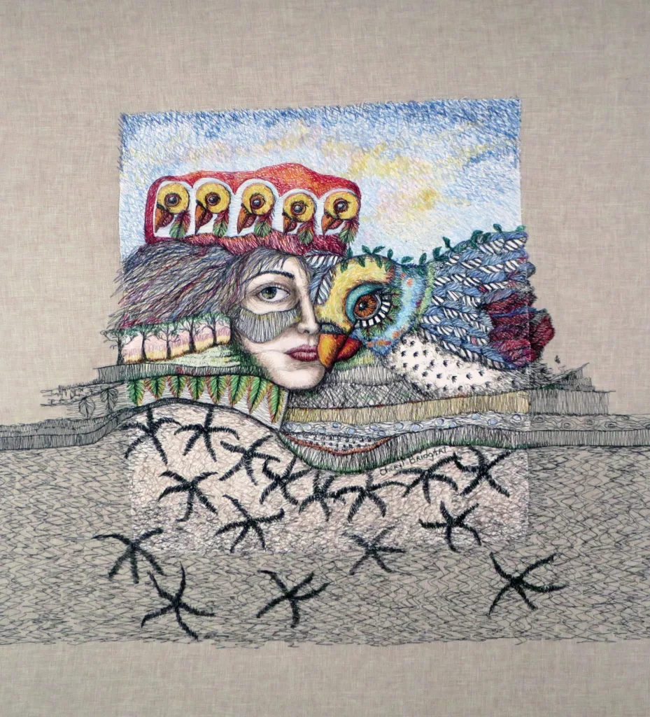21 Natural Harmony 92x84cm Embroidery Cheryl Bridgart