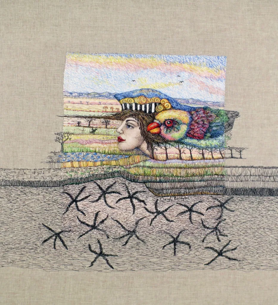 22 Unexplainable Beauty 92x84cm Embroidery Cheryl Bridgart