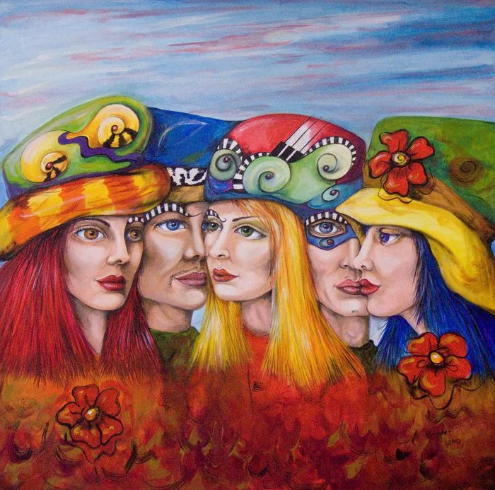 31 Magic in the Air 102x102cm Cheryl Bridgart