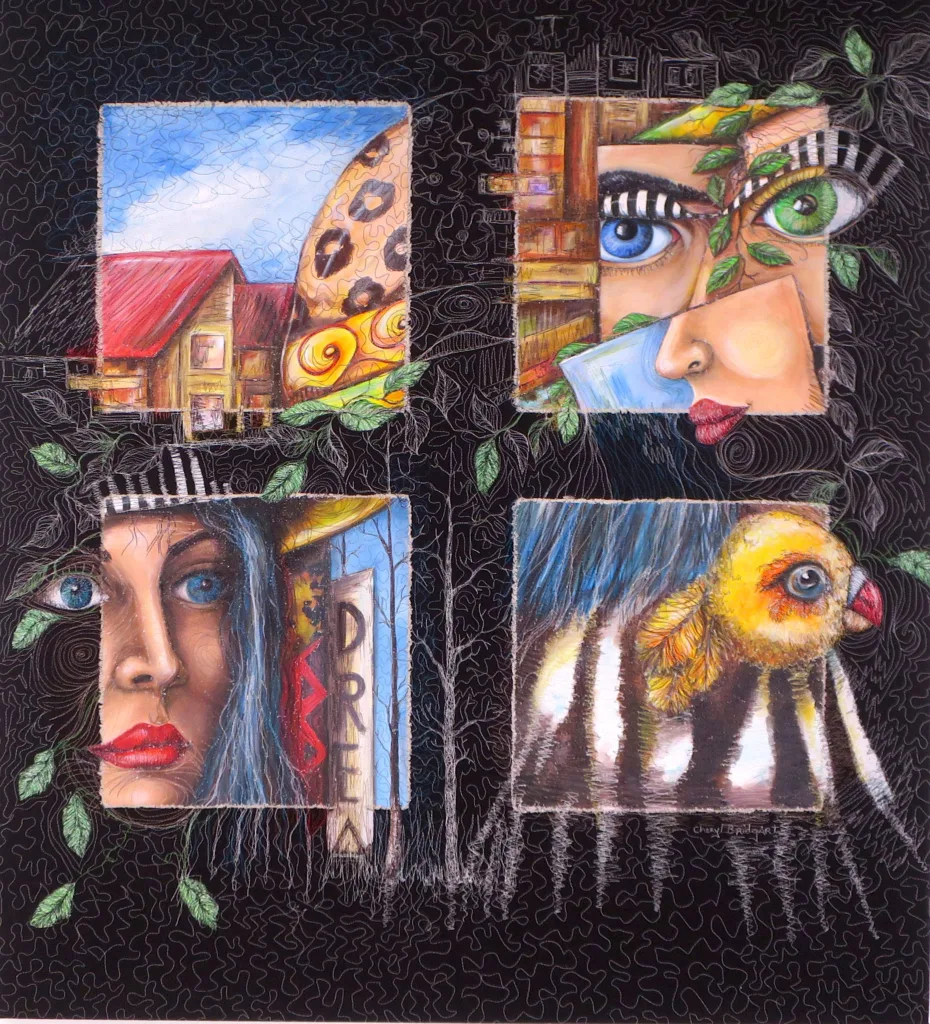 39 Windows Curiosity and Confusion 102x92cm Cheryl Bridgart