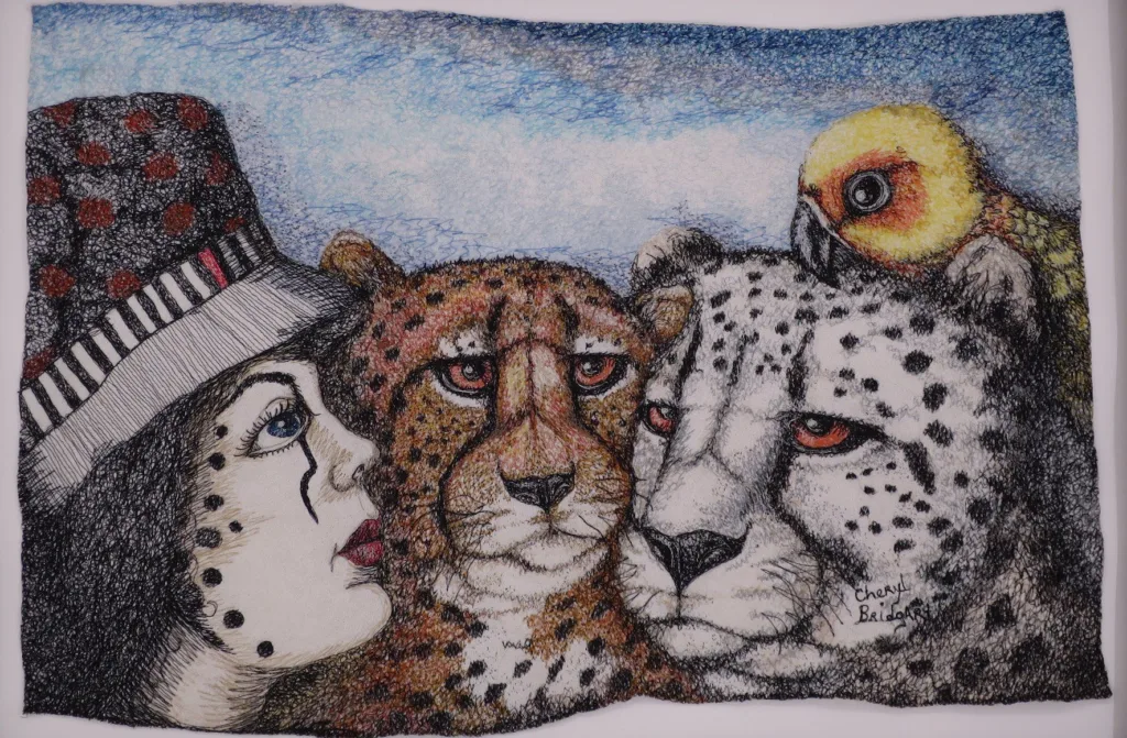 5 Up Close And Personal 86x66cm Embroidery Cheryl Bridgart