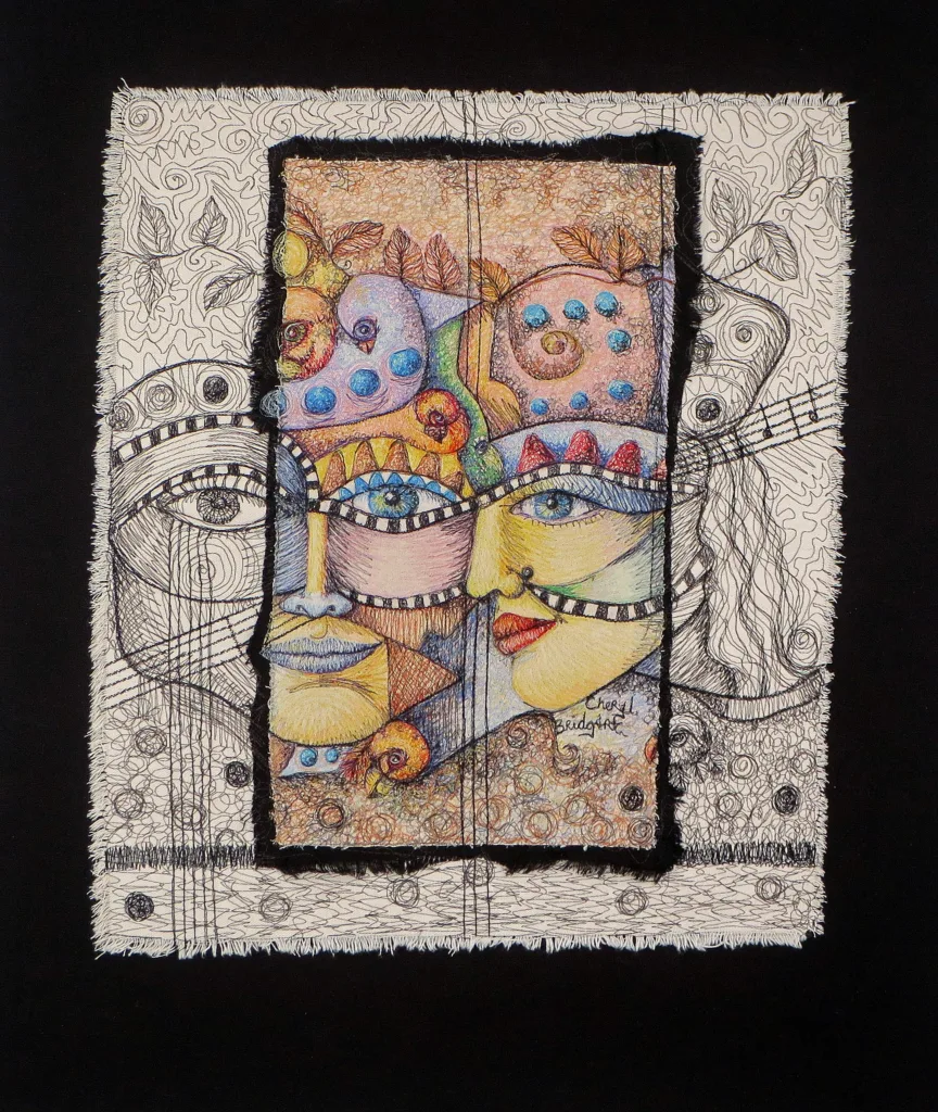 61 Come Together 71x61cm Embroidery Cheryl Bridgart