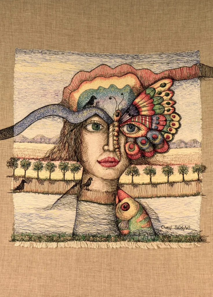 64 Come out and Play 51x71 Embroidery Cheryl Bridgart